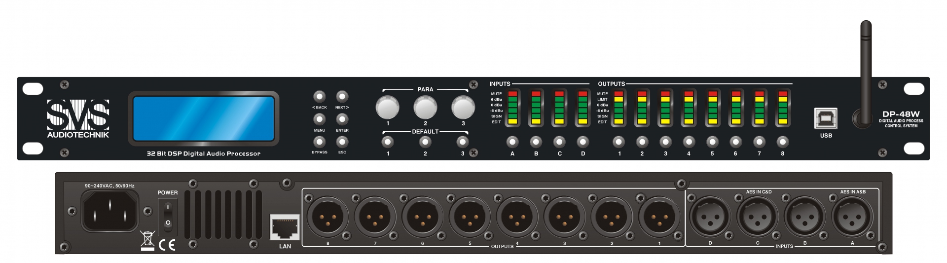 SVS Audiotechnik DP-48W Цифровой процессор: 4 входа 8 выходов в Батайске